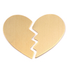 Brass Large Broken Heart, 2 pieces, 24g Brass Large Broken Heart, 2 pieces, 24g