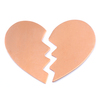 Copper Large Broken Heart, 2 pieces, 24g Copper Large Broken Heart, 2 pieces, 24g