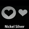Nickel Circle with Medium Classic Heart cut out, 24g Nickel Circle with Medium Classic Heart cut out, 24g