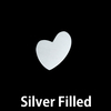 Silver Filled Wacky Heart, 24g Silver Filled Wacky Heart, 24g