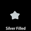 Silver Filled Rounded Star, 24g Silver Filled Rounded Star, 24g