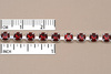 Crystal Cup Chain, Silver Plated, 4mm round, Siam Crystal Cup Chain, Silver Plated, 4mm round, Siam