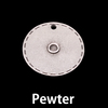 Pewter Stitched Edge Birthstone Circle Pendant Pewter Stitched Edge Birthstone Circle Pendant
