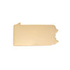 Brass Pennsylvania State Blank, 24g Brass Pennsylvania State Blank, 24g