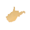 Brass West Virginia State Blank, 24g Brass West Virginia State Blank, 24g
