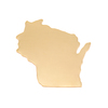 Brass Wisconsin State Blank, 24g Brass Wisconsin State Blank, 24g