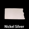 Nickel Silver North Dakota State Blank, 24g Nickel Silver North Dakota State Blank, 24g