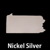 Nickel Silver Pennsylvania State Blank, 24g Nickel Silver Pennsylvania State Blank, 24g