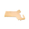 Brass Massachusetts State Blank, 24g Brass Massachusetts State Blank, 24g