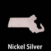 Nickel Silver Massachusetts State Blank, 24g Nickel Silver Massachusetts State Blank, 24g