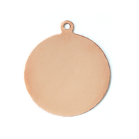 Copper Circle, 1" (25mm), with Top Loop, 24g Copper Circle, 1" (25mm), with Top Loop, 24g