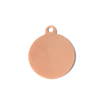 Copper Circle, 3/4" (19mm), with Top Loop, 24g Copper Circle, 3/4" (19mm), with Top Loop, 24g