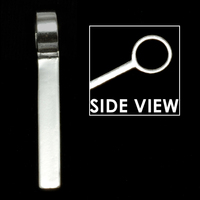 Sterling Silver Long Rectangle Pendant w/ Tube Bail (5 mm ID) Sterling Silver Long Rectangle Pendant w/ Tube Bail (5 mm ID)