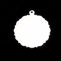 Sterling Silver Fancy Circle with Top Loop Sterling Silver Fancy Circle with Top Loop
