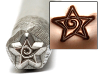 Star with Spiral Design Stamp Star with Spiral Design Stamp