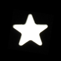 Sterling Silver Medium Rounded Point Star, 24g Sterling Silver Medium Rounded Point Star, 24g