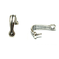 Sterling Silver Pinch Bail with Stripe Sterling Silver Pinch Bail with Stripe