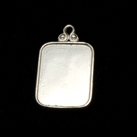 Sterling Silver Rounded Rectangle Pendant w/Raised Edge Sterling Silver Rounded Rectangle Pendant w/Raised Edge
