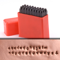 Economy Block Lowercase Letter Stamp Set 1/16" (1.6mm) Economy Block Lowercase Letter Stamp Set 1/16" (1.6mm)