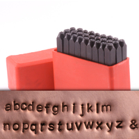 Economy Block Lowercase Letter Stamp Set 1/8" (3.2mm) Economy Block Lowercase Letter Stamp Set 1/8" (3.2mm)