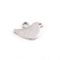 Sterling Silver Itty Bitty Birdie Charm with Top Loop Sterling Silver Itty Bitty Birdie Charm with Top Loop