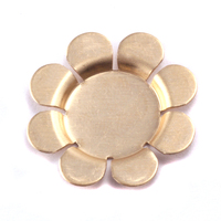 Brass Recessed 8 Petal Flower Blank, 24g Brass Recessed 8 Petal Flower Blank, 24g