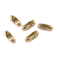 Yellow Brass Ball Chain Clasps for 1.5-2mm Chain, 5pk Yellow Brass Ball Chain Clasps for 1.5-2mm Chain, 5pk