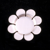 Sterling Silver Recessed 8 Petal Flower Blank, 24g Sterling Silver Recessed 8 Petal Flower Blank, 24g