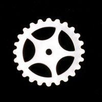 Sterling Silver Large Spoked Cog, 24g Sterling Silver Large Spoked Cog, 24g
