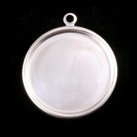 Sterling Silver 1 1/8" (29mm) Pressed Circle w/Raised Edge Sterling Silver 1 1/8" (29mm) Pressed Circle w/Raised Edge