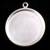 Sterling Silver 1 1/2" (38mm) Pressed Circle w/Raised Edge Sterling Silver 1 1/2" (38mm) Pressed Circle w/Raised Edge