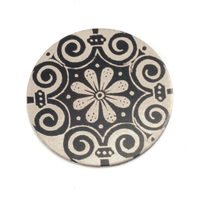 Anodized Aluminum 3/4" Circle, Black Design #4, 22g Anodized Aluminum 3/4" Circle, Black Design #4, 22g