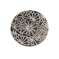 Anodized Aluminum 5/8" Circle, Black Design #5, 22g Anodized Aluminum 5/8" Circle, Black Design #5, 22g