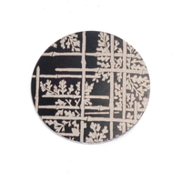 Anodized Aluminum 5/8" Circle, Black Design #6, 22g Anodized Aluminum 5/8" Circle, Black Design #6, 22g