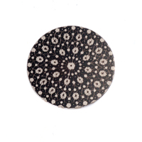 Anodized Aluminum 5/8" Circle, Black Design #9, 22g Anodized Aluminum 5/8" Circle, Black Design #9, 22g