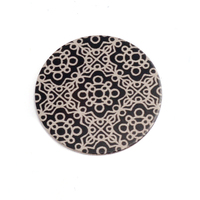 Anodized Aluminum 5/8" Circle, Black Design #11, 22g Anodized Aluminum 5/8" Circle, Black Design #11, 22g