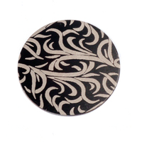 Anodized Aluminum 3/4" Circle, Black Design #15, 22g Anodized Aluminum 3/4" Circle, Black Design #15, 22g