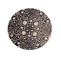 Anodized Aluminum 3/4" Circle, Black Design #16, 22g Anodized Aluminum 3/4" Circle, Black Design #16, 22g