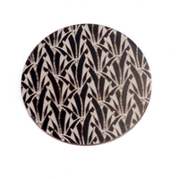 Anodized Aluminum 3/4" Circle, Black Design #19, 22g Anodized Aluminum 3/4" Circle, Black Design #19, 22g