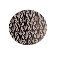 Anodized Aluminum 5/8" Circle, Black Design #19, 22g Anodized Aluminum 5/8" Circle, Black Design #19, 22g