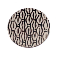 Anodized Aluminum 3/4" Circle, Black Design #20, 22g Anodized Aluminum 3/4" Circle, Black Design #20, 22g