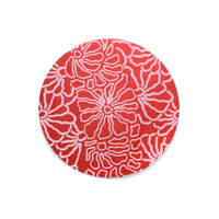 Anodized Aluminum 3/4" Circle, Red Design #5, 22g Anodized Aluminum 3/4" Circle, Red Design #5, 22g