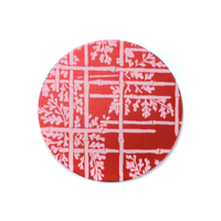Anodized Aluminum 3/4" Circle, Red Design #6, 22g Anodized Aluminum 3/4" Circle, Red Design #6, 22g