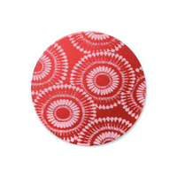 Anodized Aluminum 3/4" Circle, Red Design #7, 22g Anodized Aluminum 3/4" Circle, Red Design #7, 22g
