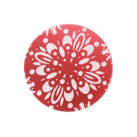 Anodized Aluminum 3/4" Circle, Red Design #10, 22g Anodized Aluminum 3/4" Circle, Red Design #10, 22g