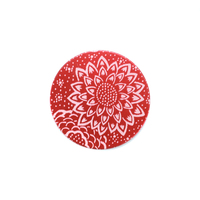 Anodized Aluminum 5/8" Circle, Red Design #3, 22g Anodized Aluminum 5/8" Circle, Red Design #3, 22g