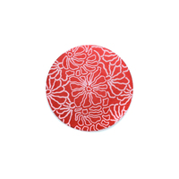 Anodized Aluminum 5/8" Circle, Red Design #5, 22g Anodized Aluminum 5/8" Circle, Red Design #5, 22g