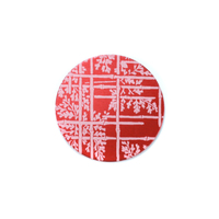 Anodized Aluminum 5/8" Circle, Red Design #6, 22g Anodized Aluminum 5/8" Circle, Red Design #6, 22g