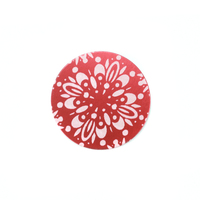Anodized Aluminum 5/8" Circle, Red Design #10, 22g Anodized Aluminum 5/8" Circle, Red Design #10, 22g