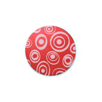 Anodized Aluminum 5/8" Circle, Red Design #13, 22g Anodized Aluminum 5/8" Circle, Red Design #13, 22g